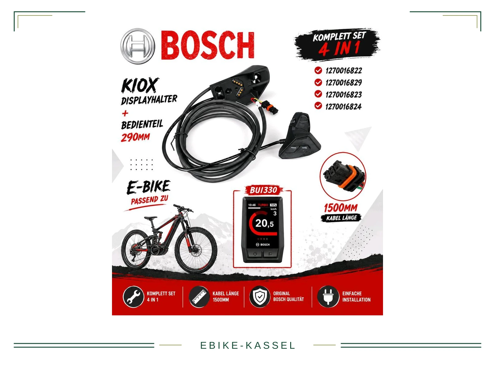 Bosch Kiox BUI330 Displayhalter-Set