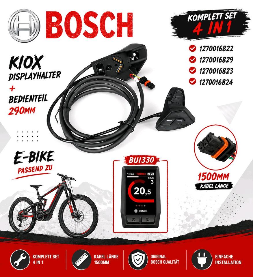 Bosch Intuvia / Nyon Displayhalter + Bedieneinheit